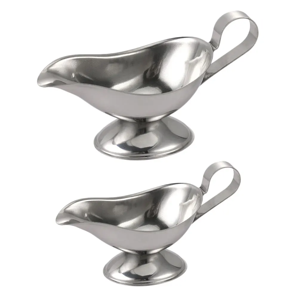 

2pcs Stainless Steel Sauce Cups For Restaurant Home Leak-Resistant Design Ideal For Steak Tomato Salad Sauces Dispenser