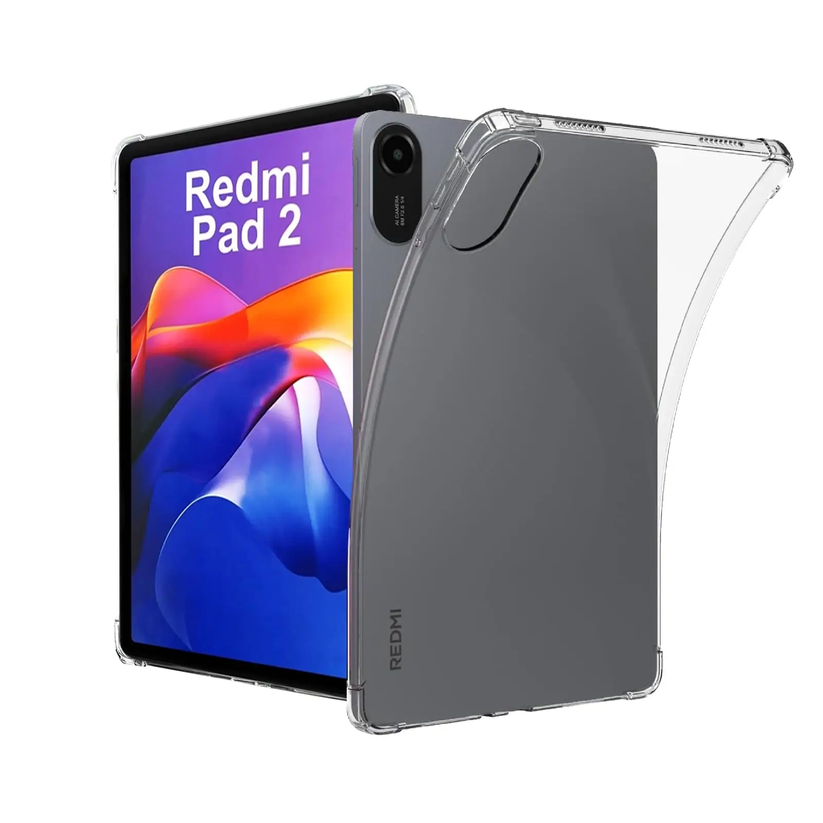 

Case for Redmi Pad 2 11 Inch 2025 Ultra Slim Soft TPU Shockproof Clear Anti-Drop Non-Scratch Protective Cover for Redmi Pad 2