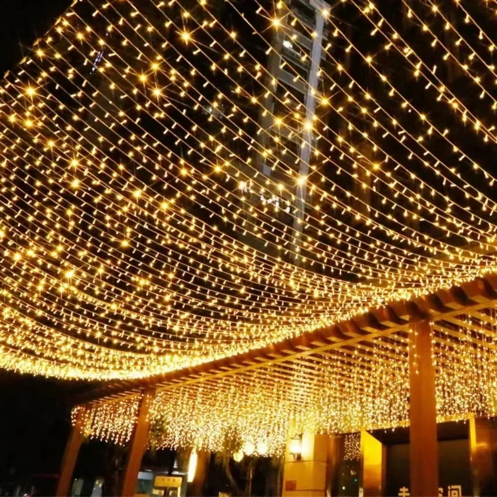 Luces Led de Navidad para exteriores, guirnalda de luces de hadas para decoración de árbol, 50 M, 500 Led, 10M