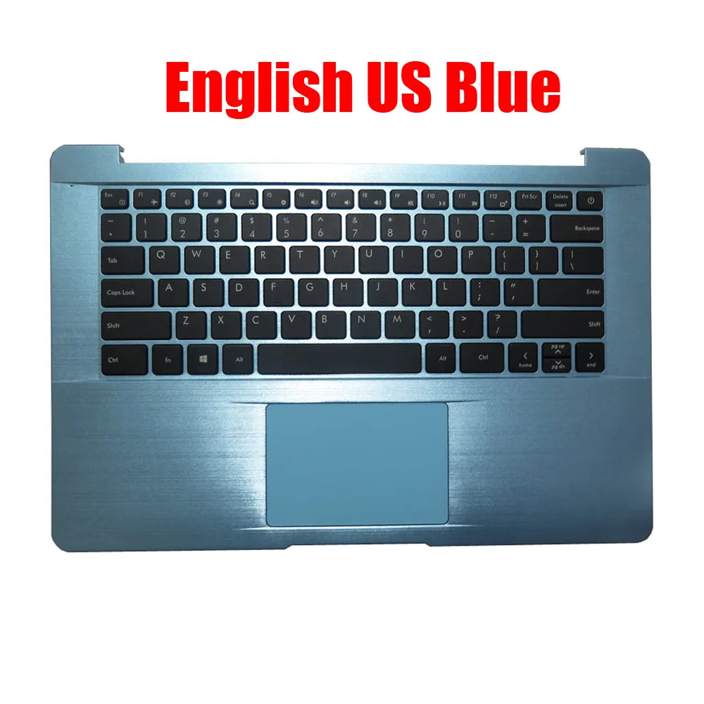 Poggiapolsi per laptop e tastiera per AVITA Pura NS14A6 Inglese US Spagna SP Arabia AR Regno Unito UK Maiuscolo con touchpad Nuovo