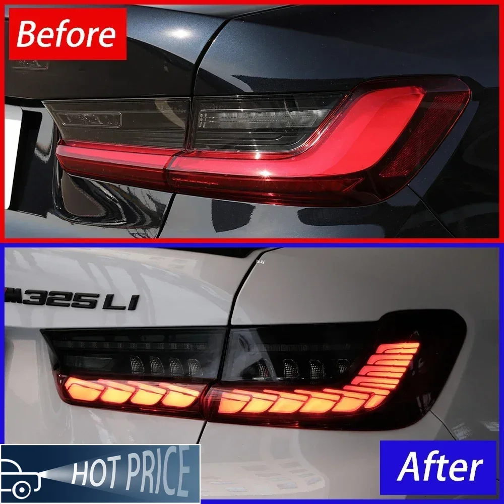 For BMW 3 Series G20 G28 320i 325i 330i 2020-2024 LED Auto Rear Lamp Assembly Upgrade Dynamic Dragon Scale Taillight Accessories