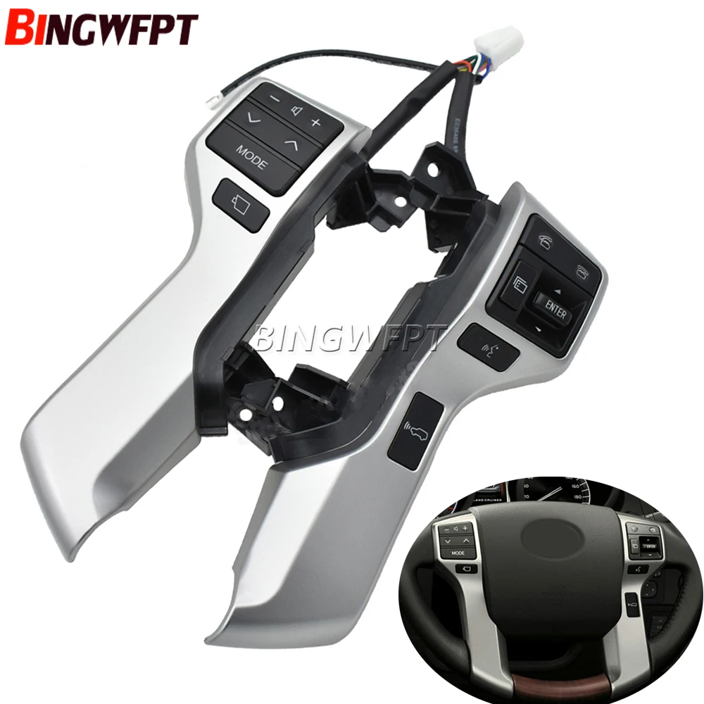 Multifunction Steering Wheel Control Switch With Wire For Toyota Land Cruiser Prado 150 GRJ150 KDJ150 84250-60180 8425060180