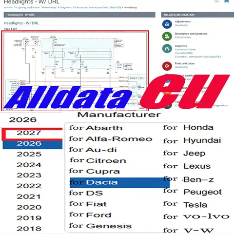 ALLDATA EU 2027  Online Account Working  All Data Workshop Repair Essential Tool Interactive Color-Coded Circuit Diagram OEM OBD