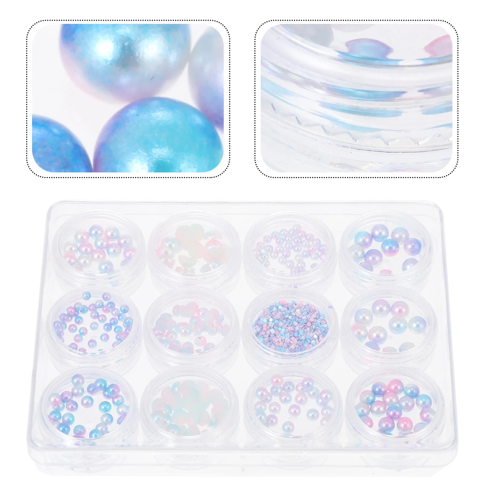 12 Boxes Shell Nail Art Decorations High Grade Manicure DIY Decor Salon Use Exquisite Nail Charms Unique Fingernail Ornament