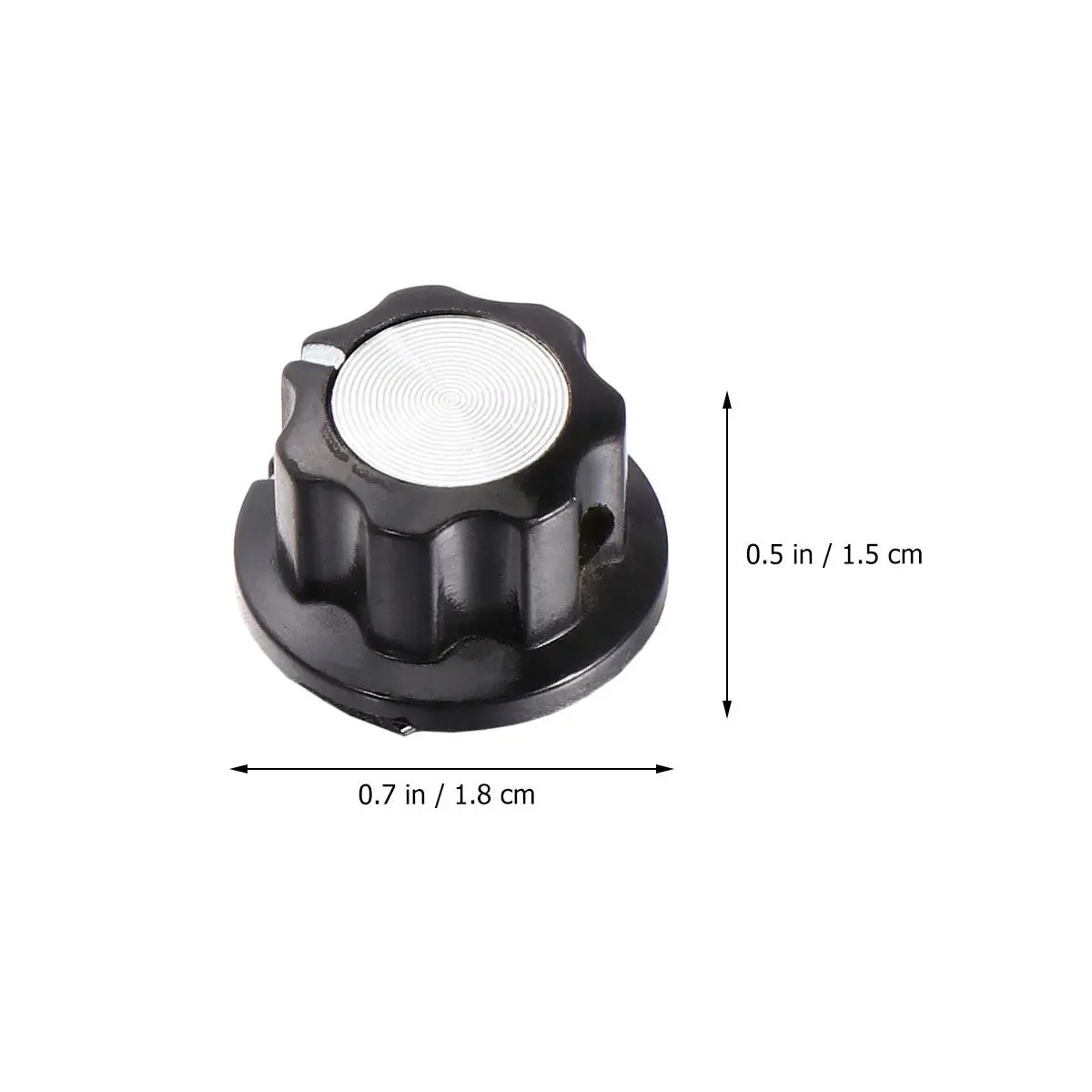 15Pcs Plastic Volume Control Knob Replacement Potentiometer Knob For Lab Technician Knurled Shaft Black Rotary
