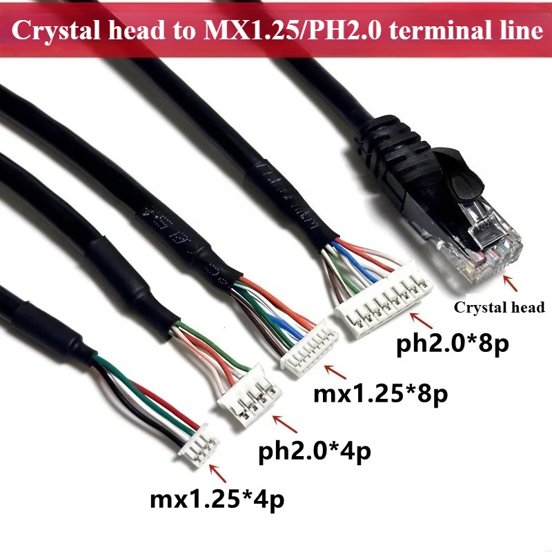 100megabyte Five-class Rj45 Crystal /rj45 Female Rotor/xh2.54/mx1.25/ph2.0*4p/8p Network Cable Crystal Pure Copper Wire