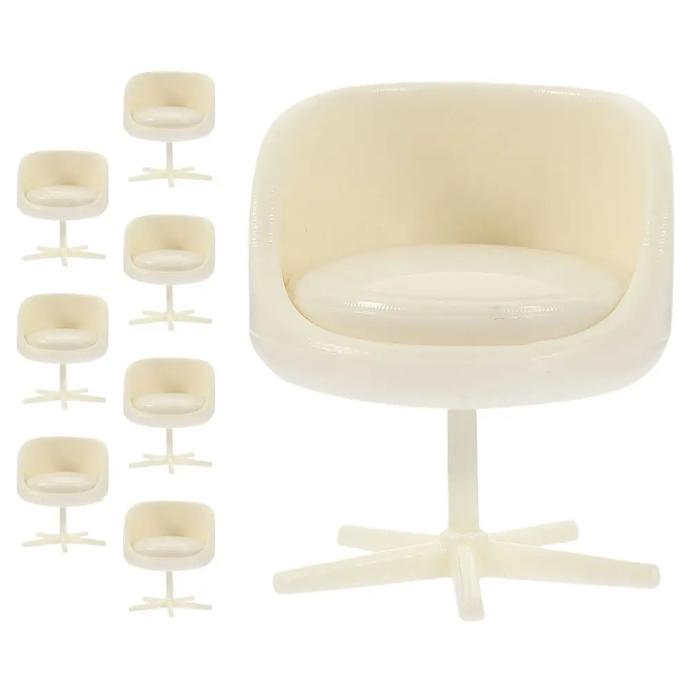 

8Pcs Miniature Office Swivel Chair 1:25 Scale Realistic Rotatable Armchair for Architectural Models and Dollhouse Furniture