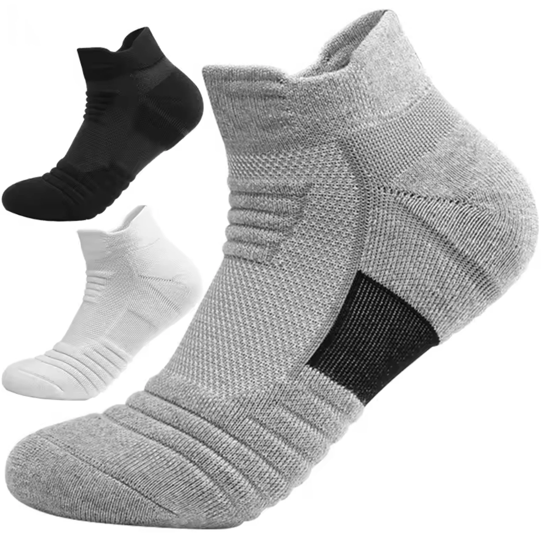 

6/12Pairs Breathable Mesh Athletic Terry Socks Cushioned Moisture-managing and Durable Reduces Foot for Running Hiking & Sports