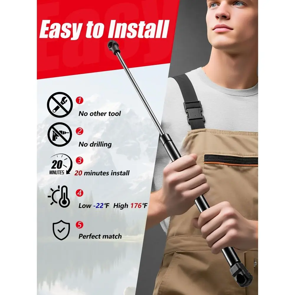 ชุดโช้คอัพแก๊สสำหรับรถฟอร์ดมัสแตง ปี 2005-2014, ตัวรองรับฝากระโปรงหน้า, ระบบช่วยยกด้วยสปริง