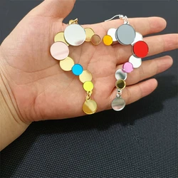 KUGUYS Question Mark Summer Mirror Earrings for Women Acrylic Dots Unique Trendy Jewelry Fashion Accessories