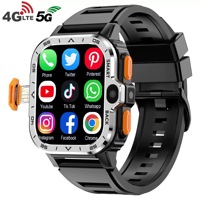 PGD Dual Camera Smart Watch 2.03'' For Men Business Heart Rate Monitor PGD Watches Pluggable SIM Card 4G With Wifi GPS Waterpoof