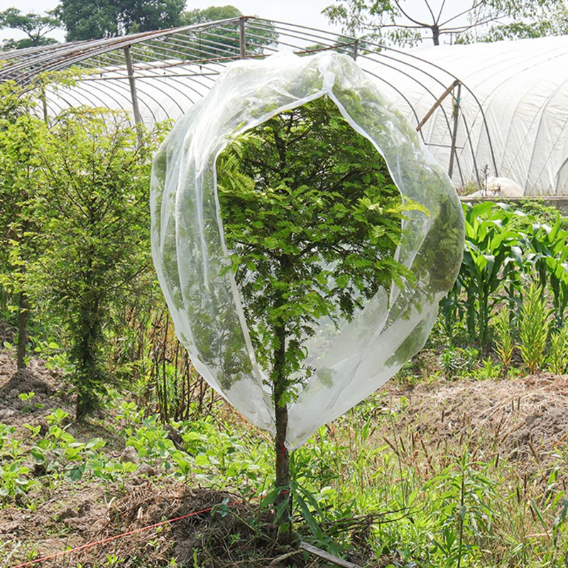 PE Plant Protection Bag Garden Netting With Drawstring Zipper-Insect Bird Protection For Fruits Citrus,Flowers Insect Netting