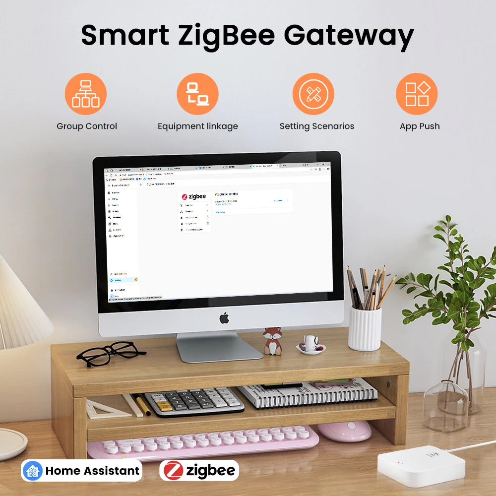 MIUCDA Zigbee3.0 Dongle Gateway Smart Home Wireless Bridge Gateway Hub Compatible with Home Assistant OpenHAB ZigBee2MQTT