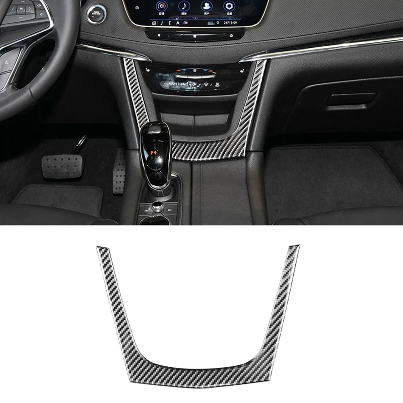 NEW-Carbon Fiber Center Console Cover Trim Decal Sticker For Cadillac XT5 2016 2017 2018 2019 2020 Car Accessories