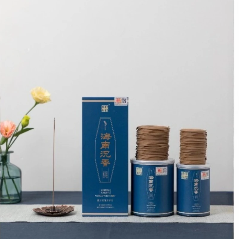 

Hainan Agarwood Coil Incense/Handcrafted Traditional Natural Pure Long-lasting Fragrance Calming Mind Meditating Purifying Air