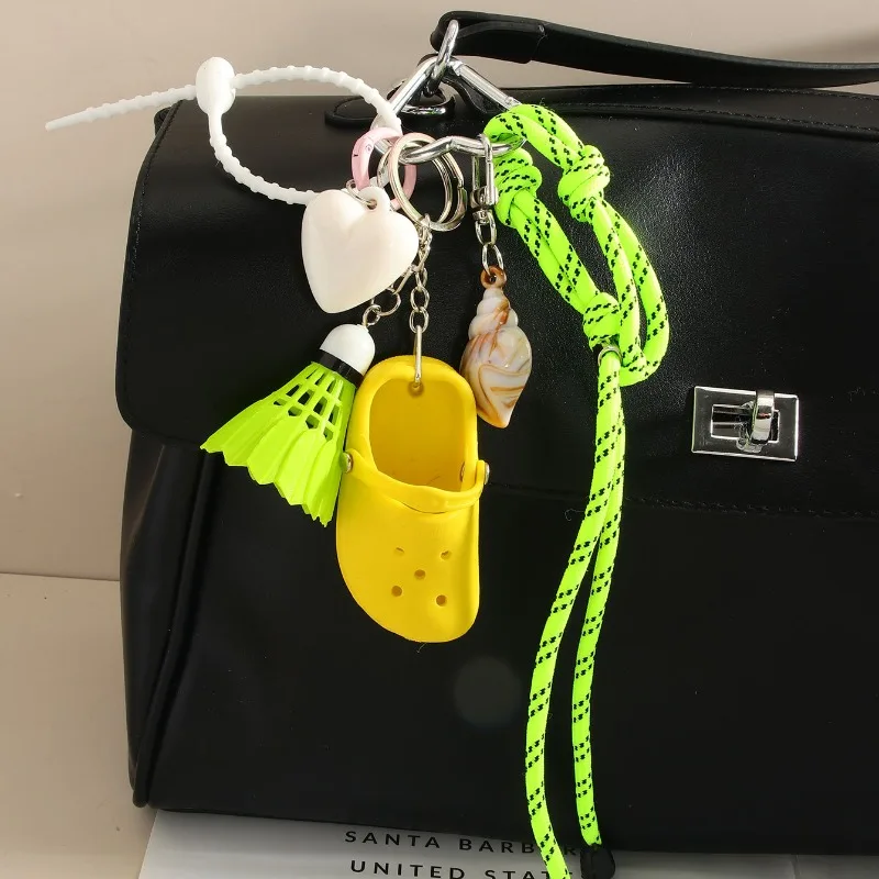 

Mini Shoes Bag Charms Mini Slippers Keychain Mobile Phone Lanyard Starfish Bags Hanging Charm Bag Accessories