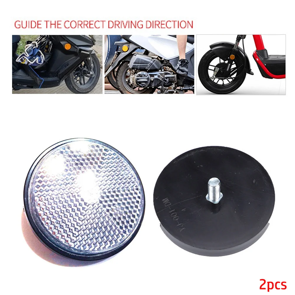 2X universale moto ATV Scooter Dirt Bikes bicicletta riflettore circolare riflettore di sicurezza accessori moto