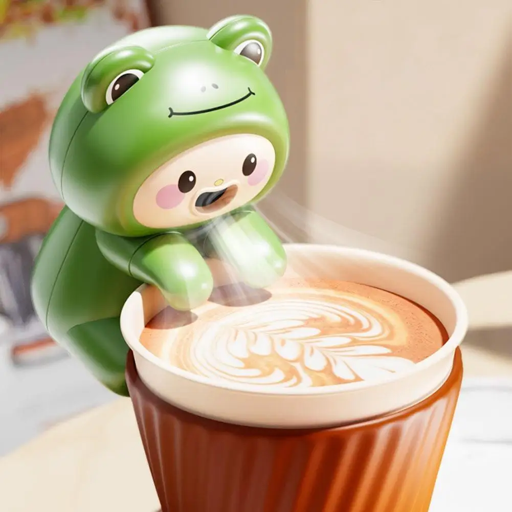 Cartoon Animal Food Cooling Fan Mini Electric Blower for Baby Hot Food Safe Feeding Quiet Cooling Fan for Noodle Food Hot Drinks