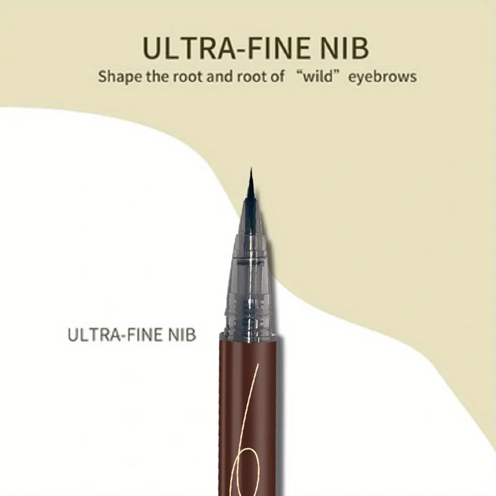 Zestaw 8 szt. 0,008 mm ultracienki, długotrwały eyeliner do makijażu 2 w 1 ultracienki długopis do brwi, wodoodporny i odporny na pot