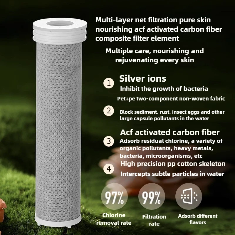 Filter Shower Head High Pressure Beauty Showerhead Filtration Purification Bathroom Accessories Filtered Water