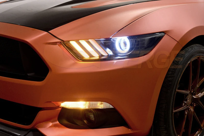 포드 머스탱 2015 2016 2017용 우수한 주간 주행등 초고휘도 COB LED 엔젤 아이즈 키트 헤일로 링