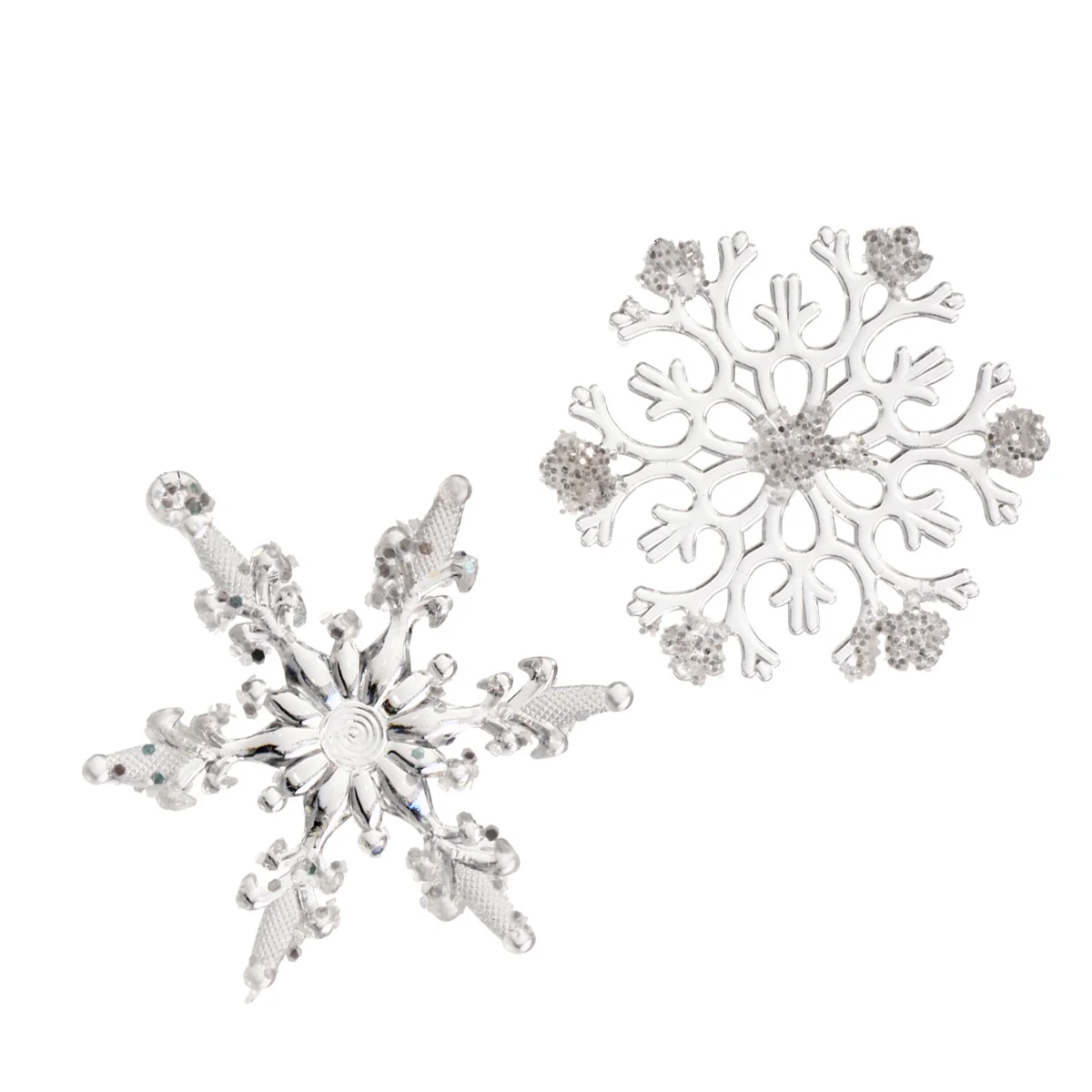 

10Pcs Xmas Tree Hanging Snowflake Ornaments Simulation Decoration DIY Winter Christmas Hanging Pendant Party Decor