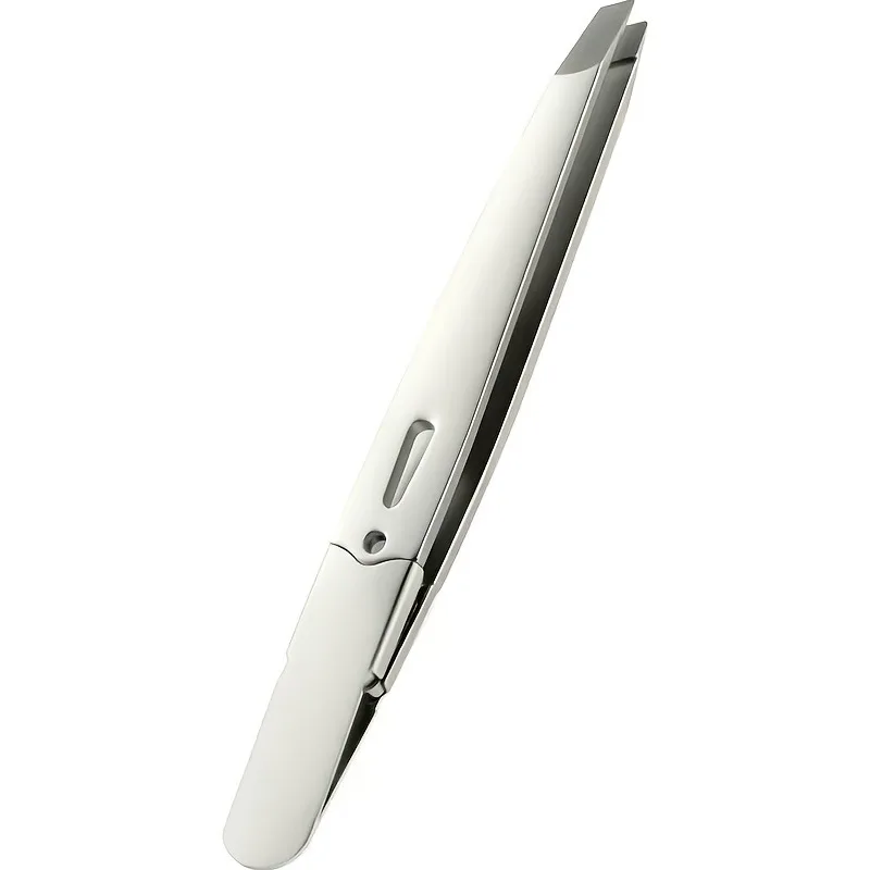Stainless steel professional eyebrow clip, high eyebrow clip, oblique mouth small tweezers, universal hair removal pliers, safe