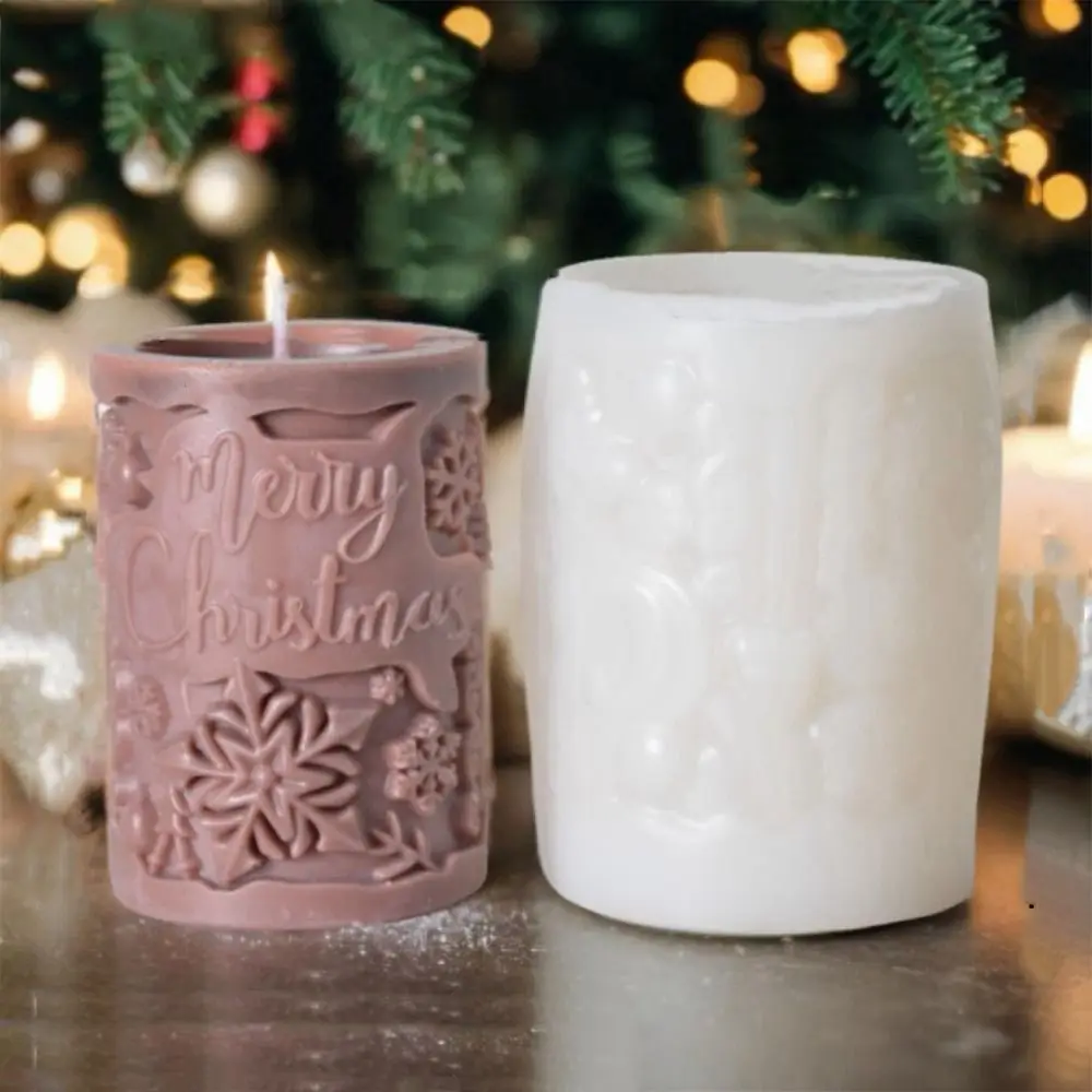 

Aromatic Candle Christmas Tree Christmas Candle Mold Elk Silicone Soap Making Mold DIY Handcraft Plaster Mold Handmade