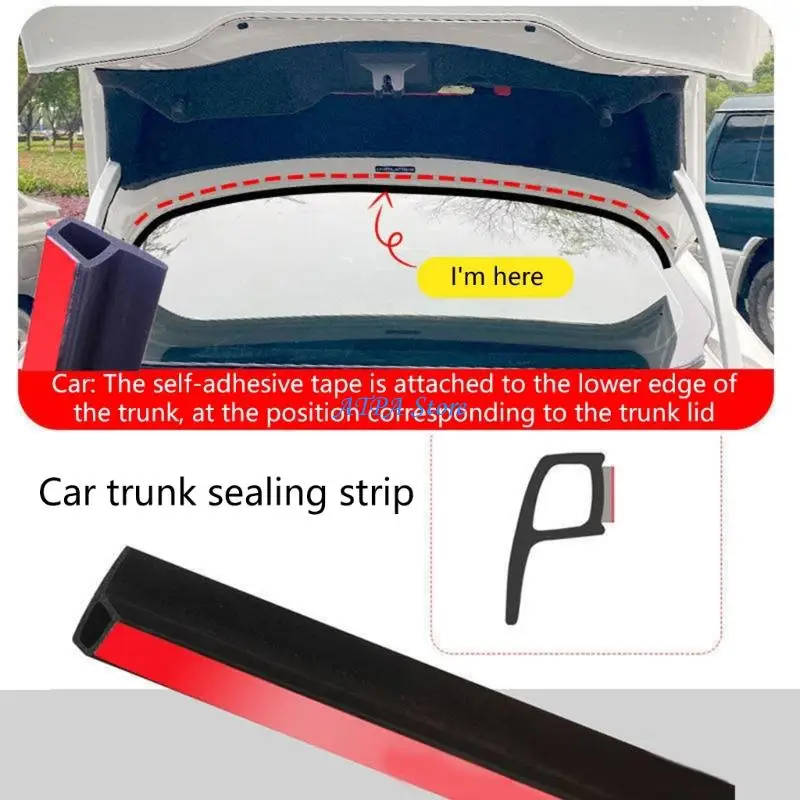 U13C Rubber Weatherstrip Seal For Vehicle Trunk Gaps Cover Prevent Rain Snow Leaves