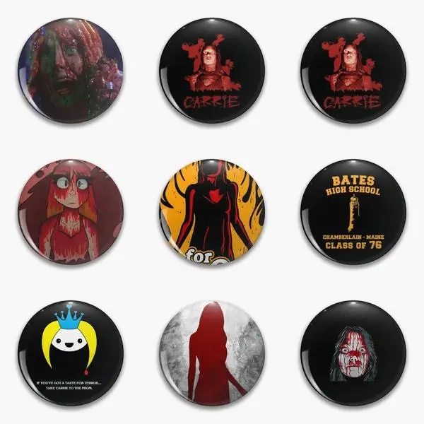 Carrie Movie Stephen King For Soft Button Pin Customizable Cartoon Brooch Funny Women Lover Metal Lapel Pin Fashion Clothes