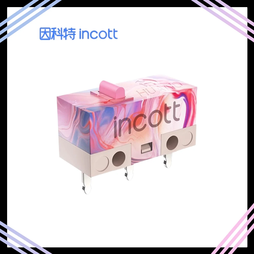 Incott Huano 2Pcs Mouse Micro Switches 20Millions Click Times Crisp Pressing Feel Quick Rebound Moderate Travel Micro Switch