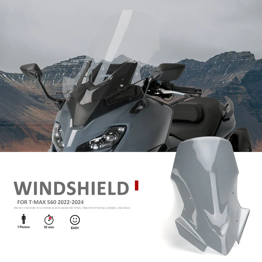 

New Motorcycle Windshield Windscreen Fairing Wind Deflector For YAMAHA TMAX560 TMAX 560 T-MAX560 T-Max 560 2022 2023 2024