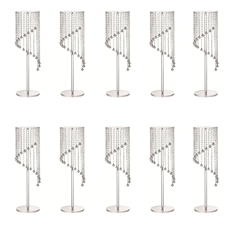 Party Tables Decor 2/5/10 Pcs Acrylic Wedding Centerpieces Decoration Flower Vase, Centerpiece Flower Stands Elegant Crystal Sta