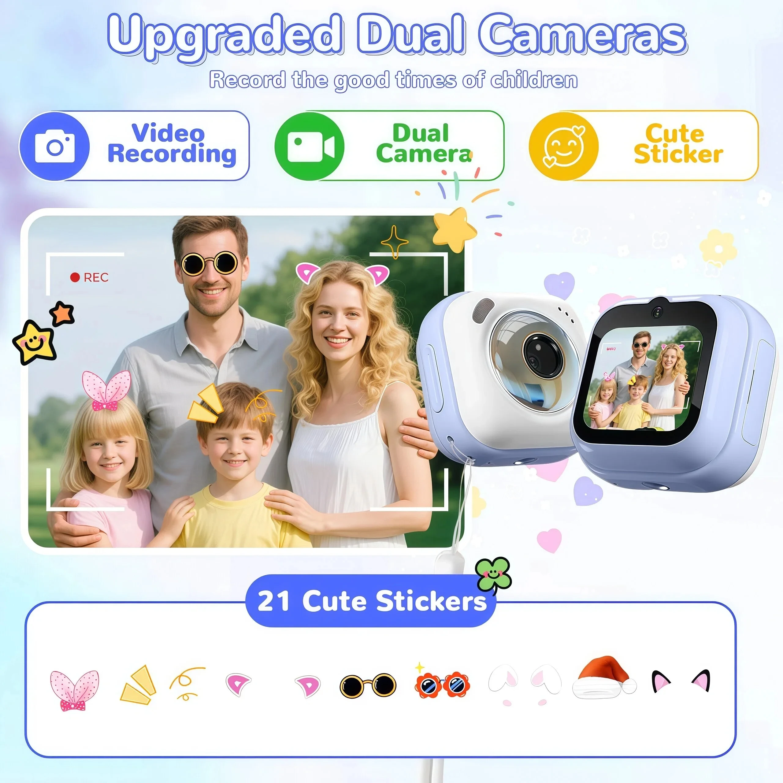 

Детская камера, игрушечная цифровая видеокамера, камеры для девочек 3-12 лет, лучшие подарки на день рождения/праздник