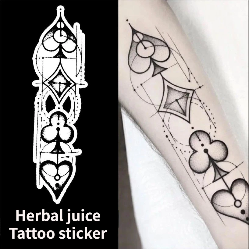 Autocollant de tatouage de fleur imperméable de bras pour des femmes, faux tatouages mignons, art de tatouage de pique, jus d'herbes, autocollants de Hotwife, vente en gros