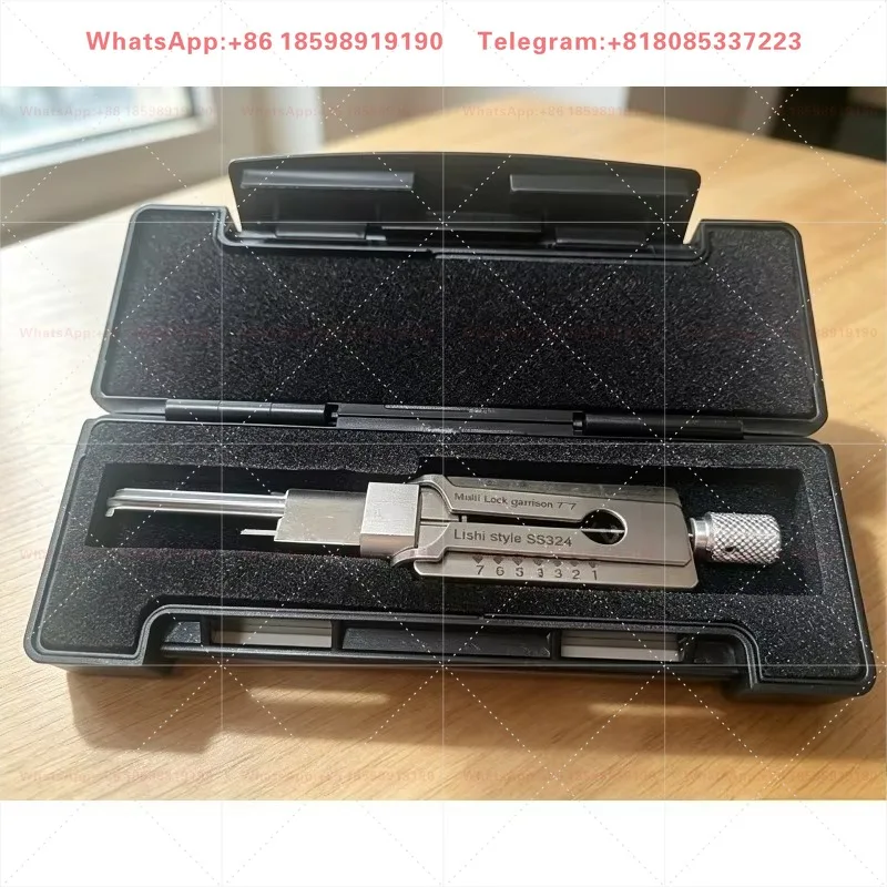 Lishi Style SS324 7X7 Locksmith Tool Garrison Multi Lock Civil Lock Pick & Decoder