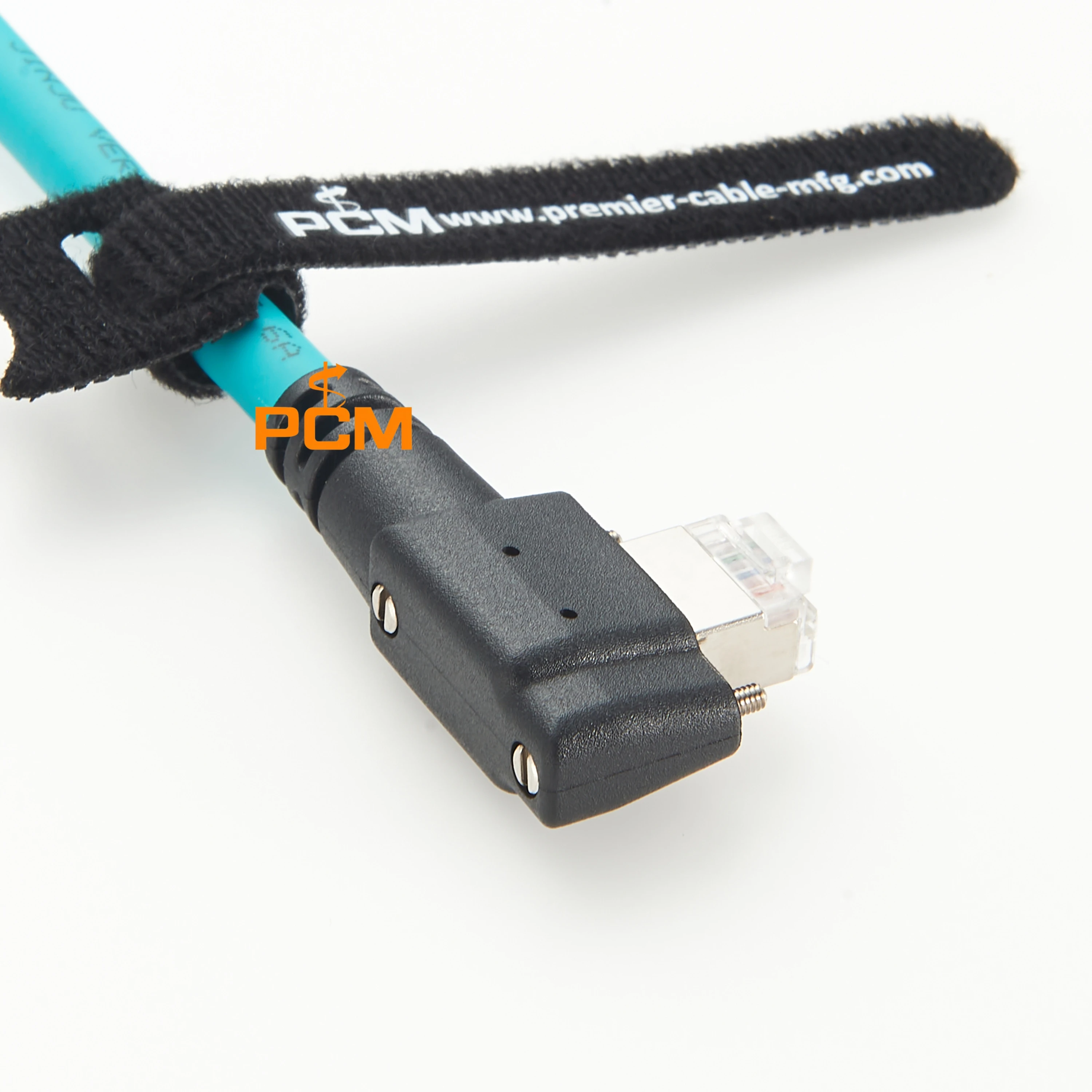 Screw Lock RJ45 Right Angle Extension High Flex Cable for PROFINET Ethernet LAN Machine Vision Smart Camera CCD GigE 5GigE Zebra