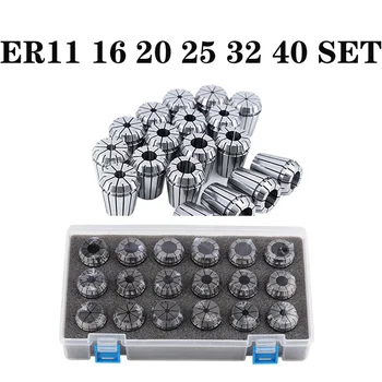 ER Collet seti ER11 ER11 ER20 ER20 ER32 ER40 yüksek hassasiyetli 0.008mm 0.015mm araçları tutucu sıkma ER bahar Chuck ER toplamak