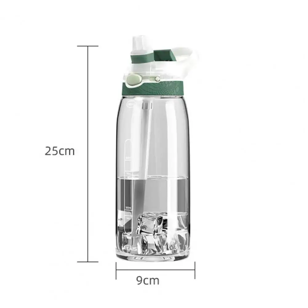 

1000ml Water Bottle Wear-resistant Large Capacity for Sports Reusable Straw with Water Use Jug Daily