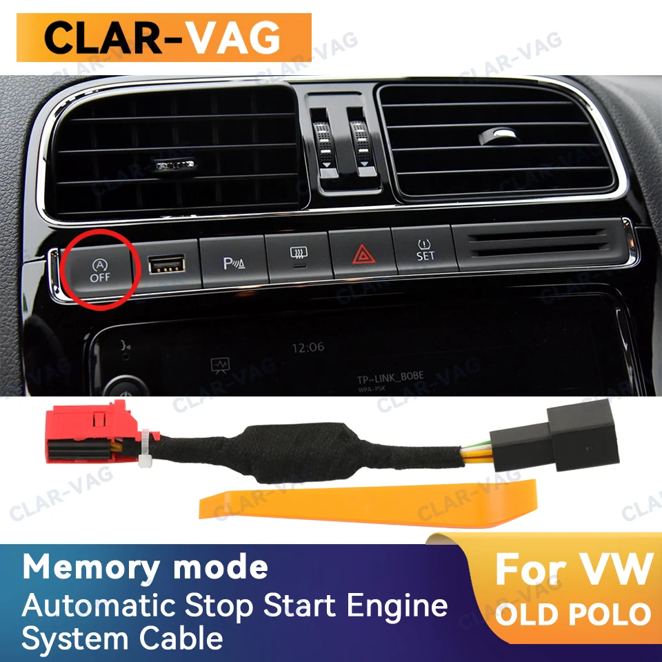 for VW POLO Old Cars Automatic Stop Start Engine System Off Device Control Sensor Plug Stop Cancel Cable Memory Mode