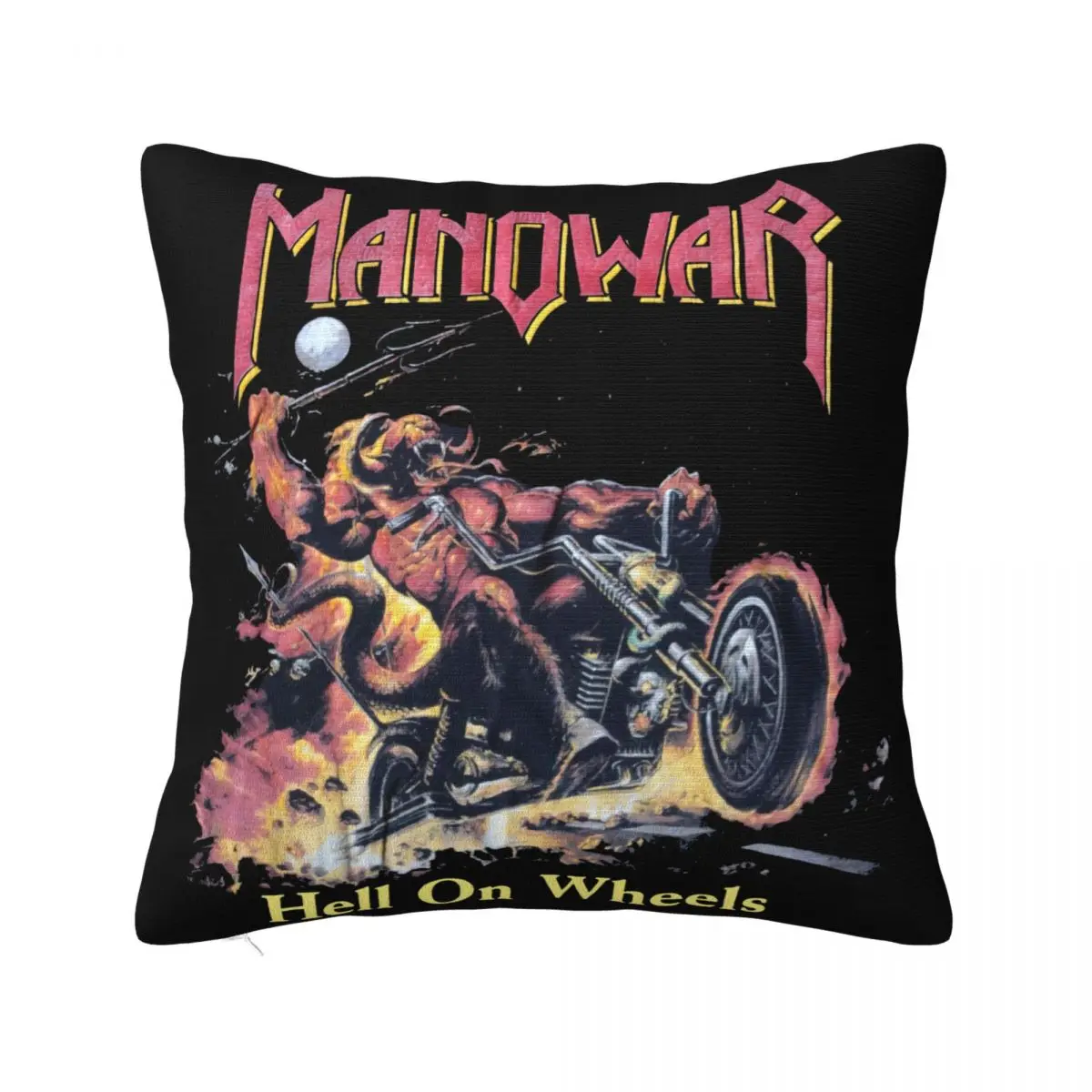 Manowar Hell On Wheels 1997 Power Metal Rock Black T Usa Size Sxxl Hip Hop Sale Pillow Case