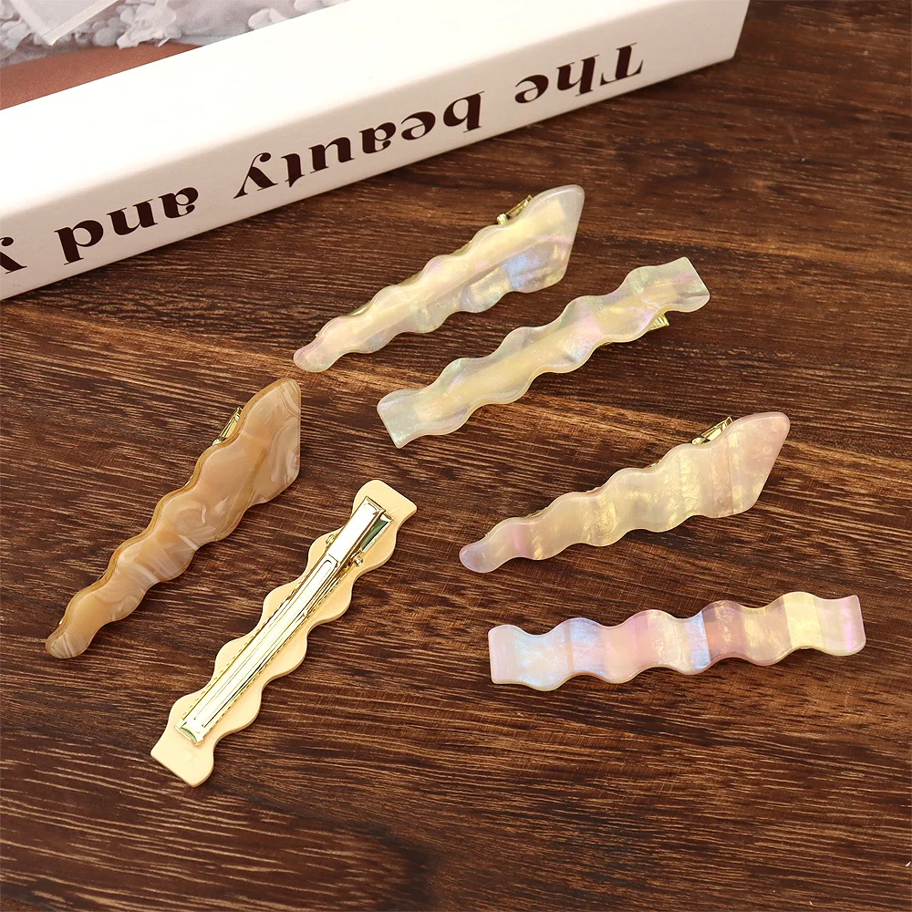 version of the temperament wave duckbill clip headdress hairpin simple side bangs broken hair side clip one word hairpin