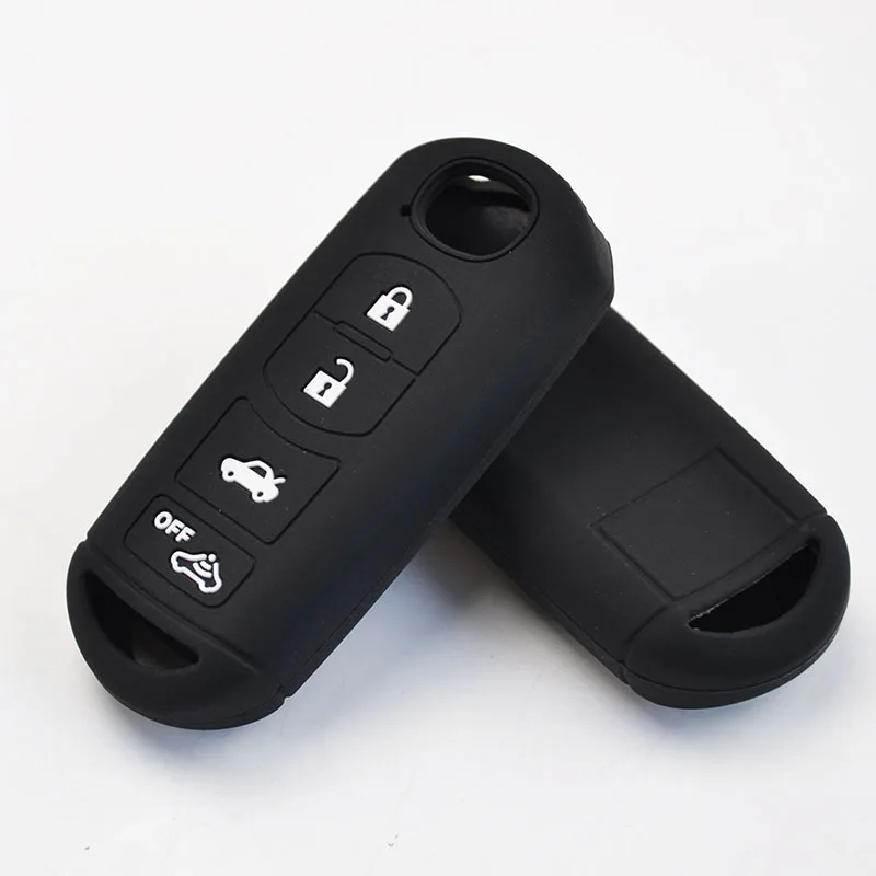 AX 4 Button Silicone Car Remote Key Fob Shell Cover Case For MAZDA 2 3 5 6 CX-5 CX-7 CX-9 Miata MX-5 Axela Skin Holder Protector