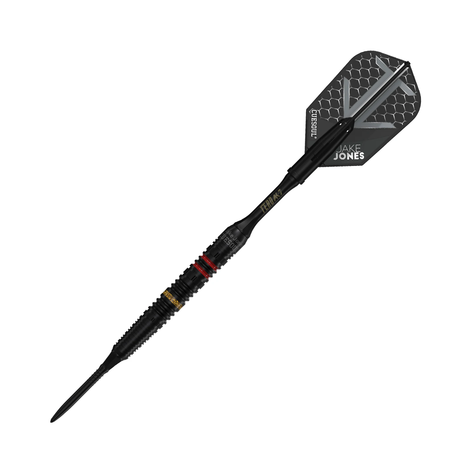 CUESOUL Jake Jones 24g 90% Tungsten Steel Tip Dart Barrels,Black Coated