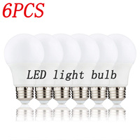 6pcs/lot LED Lamp E27 LED Bulb 3W 6W 9W 12W 15W 18W 20W Lampara Lampada Led Light Bulbs AC220V Bombillas Led Indoor Lighting