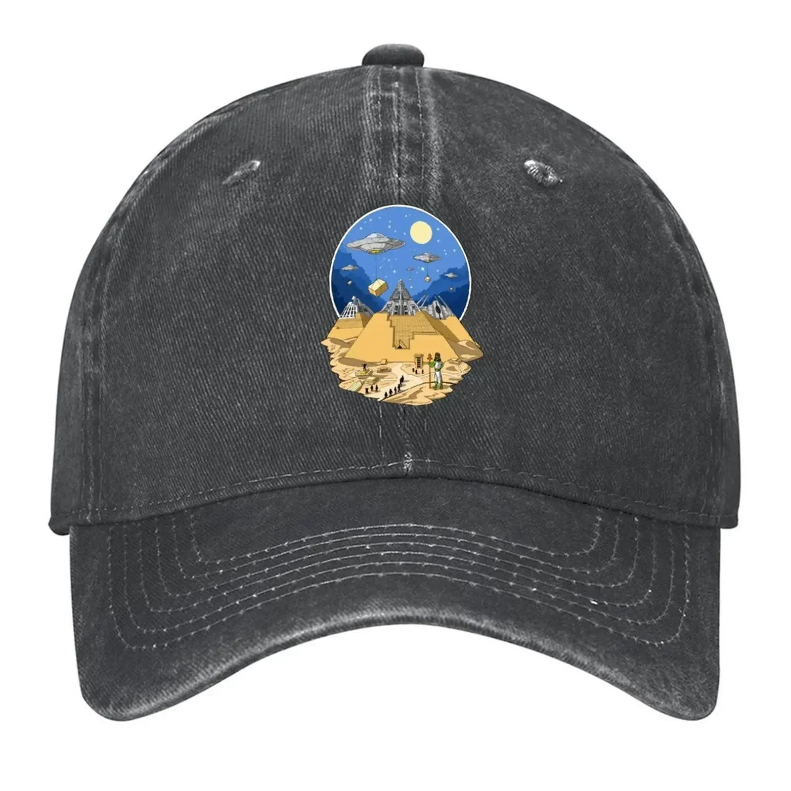 New Aliens Bulding Egyptian Pyramids Baseball Cap hiking hat Sun Cap Trucker Cap luxury woman Men Golf Wear Women's