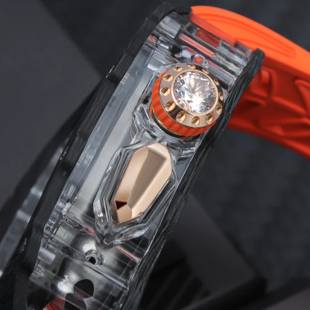 49mm Apple Watch Ultra 1/2対応 防水フッ素ゴムストラップとカーボンファイバーケース改造用 多色展開