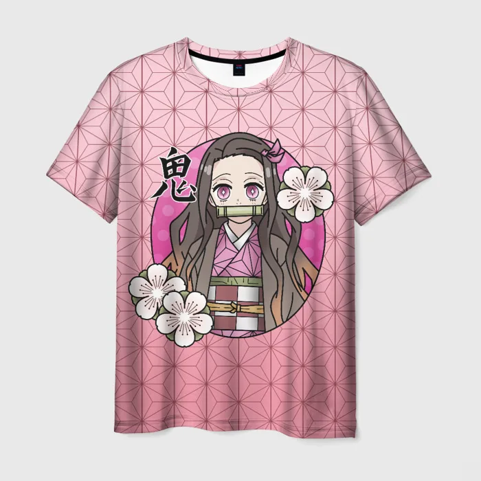 

Bandai Anime Demon Slayer Kamado Nezuko Мужская футболка с 3D принтом Повседневная уличная одежда Фанаты аниме Must Have Удобная повседневная одежда Топ
