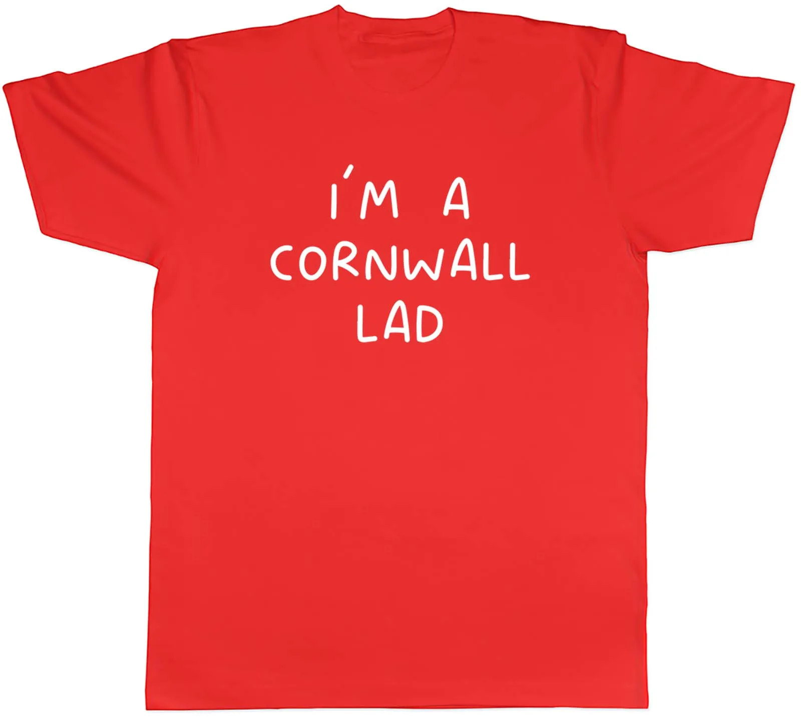 I'm a Cornwall Lad Mens T-Shirt Funny Cornish Tee Gift Minimalist trendy printed T-Shirt Casual loose and fashionable T-Shirt