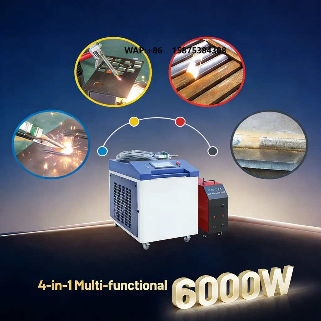 6000w  Welding Machine High Efficiency 6KW Fiber Welders with Multifunctional 4 in 1 Metal Welding Machine